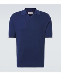 Brunello Cucinelli - Ribbed-Knit Cotton Polo Shirt - Lyst
