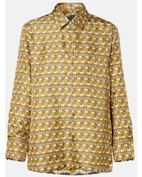 Max Mara - Printed Reversible Silk Shirt - Lyst
