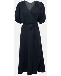 Velvet - Dalene Linen Midi Dress - Lyst