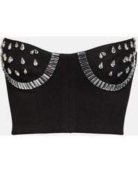 Area - Crystal-Embellished Bustier - Lyst