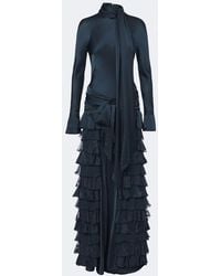 Zimmermann - Valiant Ruffled Silk Satin And Chiffon Gown - Lyst
