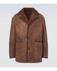 Etro - Shearling-Trimmed Leather Jacket - Lyst
