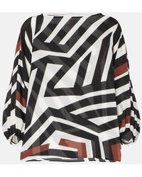 Max Mara - Camino Striped Silk Top - Lyst