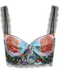 Versace Bralette Trésor de la Mer de seda - Multicolor