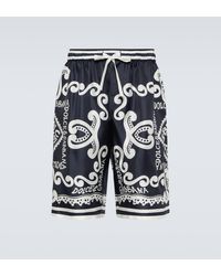 Dolce & Gabbana - Marina Silk Twill Shorts - Lyst