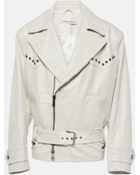 Alessandra Rich - Croc-effect Leather Jacket - Lyst