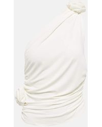 Magda Butrym - Floral Appliqued One-shoulder Top - Lyst