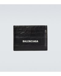 Balenciaga Kartenetui Cash aus Leder - Schwarz