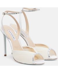 Aquazzura - Be Mine 105 Crystal-Embellished Sandals - Lyst
