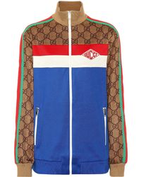 Gucci Chaqueta de punto fino técnico GG - Azul