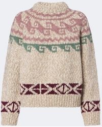 Moncler - Wool And Alpace-Blend Jacquard Sweater - Lyst
