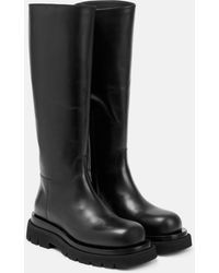 Bottega Veneta - Lug Leather Knee-high Boots - Lyst