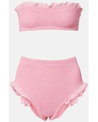 Hunza G - Peggy Ruffled Bikini - Lyst
