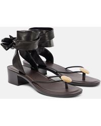 The Row - Cord Leather Thong Sandals - Lyst
