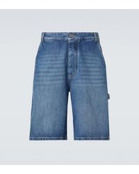 Bottega Veneta - Bermudas Denim De Tiro Alto - Lyst