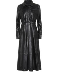 Zeynep Arcay Leather Midi Dress - Black