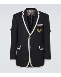 Thom Browne - Embroidered Cashmere Zibeline Blazer - Lyst