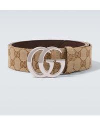Gucci - Flat Marmont Gg Canvas Belt - Lyst