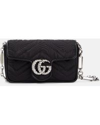 Gucci - GG Marmont Mini Moire Belt Bag - Lyst