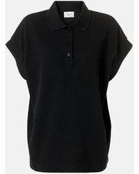 Saint Laurent - Cassandre Cotton-Blend Pique Polo Shirt - Lyst