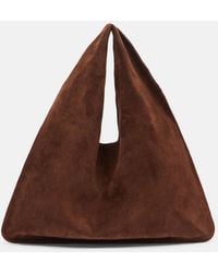 The Row - Bindle Small Suede Tote Bag - Lyst