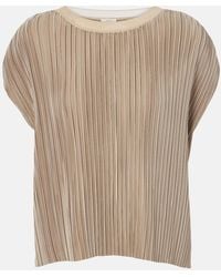 JOSEPH - Cedre Plisse Satin Top - Lyst