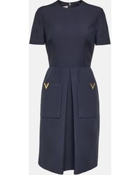 Valentino - Vgold Crepe Couture Minidress - Lyst
