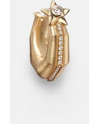 Marie Lichtenberg - Baba Small 18Kt Single Earring With Diamonds - Lyst
