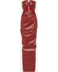 Rick Owens - Embroidered Denim Long Dress - Lyst