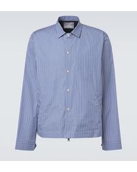 Sacai - Striped Cotton Poplin Blouson Jacket - Lyst