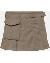 AYA MUSE - Mia Pleated Wool Mini Skirt - Lyst