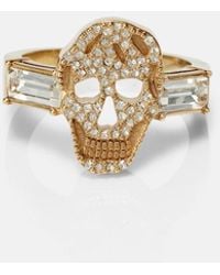 McQueen - Crystal-Embellished Ring - Lyst
