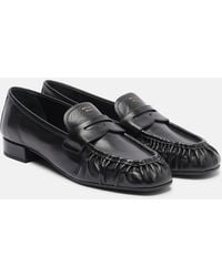 Prada - Leather Penny Loafers - Lyst
