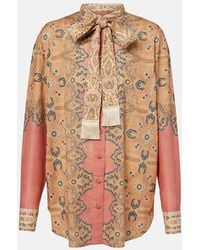 Valentino - Voyage Imaginaire Cotton Muslin Blouse - Lyst