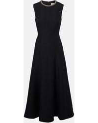 Roland Mouret - Embellished Wool And Silk Midi Dress - Lyst