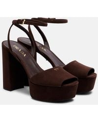 Prada - Sandali Con Plateau 115 - Lyst
