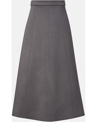 Max Mara - Falda Midi Brunate Con Paneles - Lyst