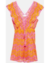Anna Kosturova - Melissa Crocheted Cotton Minidress - Lyst