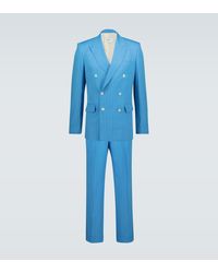 CASABLANCA Rio Pinstriped Wool Suit - Blue