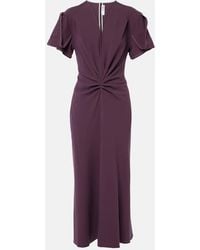 Victoria Beckham - Midikleid Aus Einem Wollgemisch - Lyst