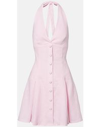 Faithfull the Brand - Murano Halterneck Linen Minidress - Lyst