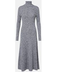 JOSEPH - Ribbed-Knit Turtleneck Wool And Silk Dress - Lyst