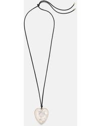Jennifer Fisher - 14Kt-Plated And Leather Necklace With Quartz - Lyst