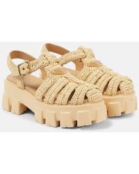 Prada - Plateausandalen Monolith - Lyst