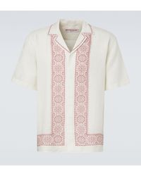 Orlebar Brown - Maitan Printed Linen Bowling Shirt - Lyst