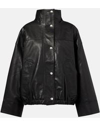 Rohe - Leather Bomber Jacket - Lyst