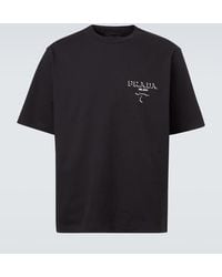 Prada - T-Shirt Aus Baumwoll-Jersey - Lyst