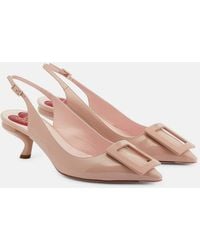 Roger Vivier - Virgule Leather Slingback Pumps - Lyst