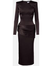 Alex Perry - Draped Satin Crepe Cocktail Dress - Lyst