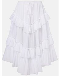 Chloé - Cotton Midi Skirt - Lyst